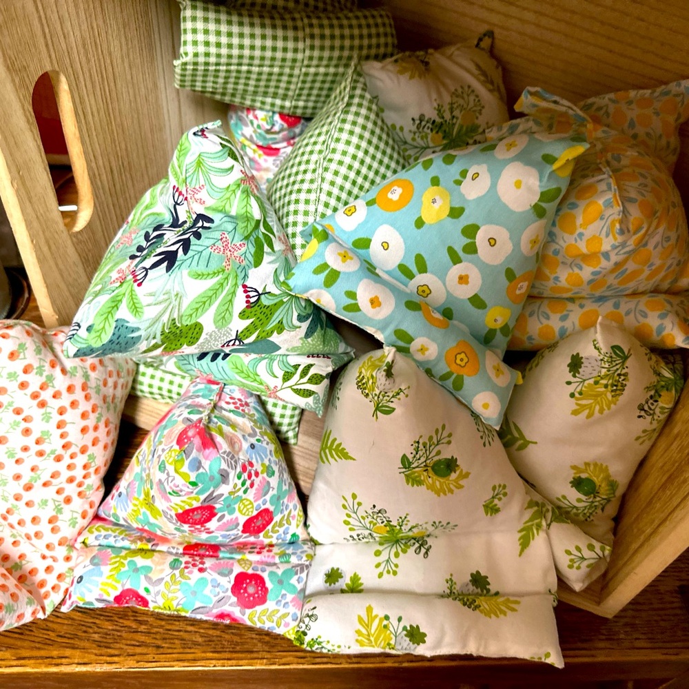 Floral and Patterned Fabric phone and tablet holders.